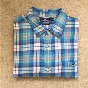 Vineyard Vines Slim Fit Tucker Down Shirt, size XL